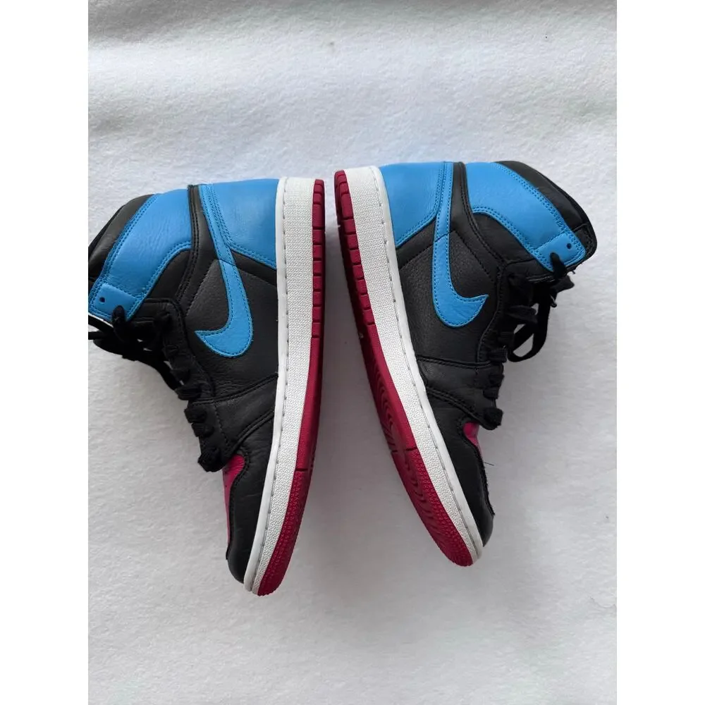 Nike Air Jordan 1 Mid Fearless Facetasm Red Blue Black Sneakers Men’s 8.5 Rare
